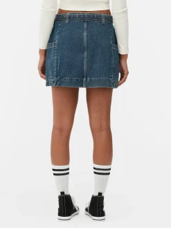 Femme Primark Jupes|Denim|Mini-jupe Drapée En Denim