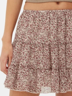 Femme Primark Jupes|Mini-jupe En Mousseline à Superposition