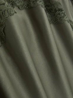 Femme Primark Combinaisons Et Caracos|Nuisette Mi-longue En Satin à Finitions En Dentelle