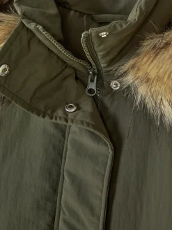 Femme Primark Manteaux Et Vestes|Parka à Capuche En Fausse Fourrure