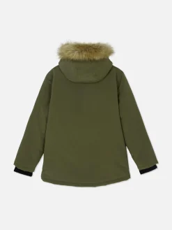 Enfant Primark Manteaux Et Vestes|Parka à Capuche En Fausse Fourrure