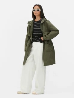Femme Primark Manteaux Et Vestes|Parka Imperméable à Cordon De Serrage
