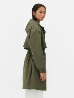 Femme Primark Manteaux Et Vestes|Parka Imperméable à Cordon De Serrage