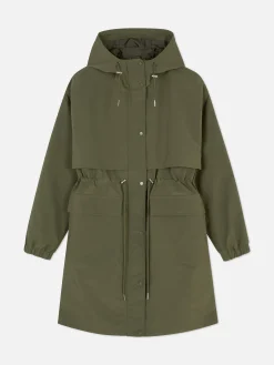 Femme Primark Manteaux Et Vestes|Parka Imperméable à Cordon De Serrage