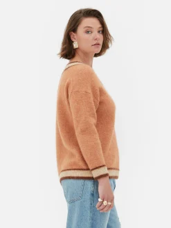 Femme Primark Pulls Et Gilets|Pull à Col En V Style Vintage Rita Ora