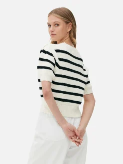 Femme Primark Pulls Et Gilets|Pull à Rayures Et Manches Bouffantes