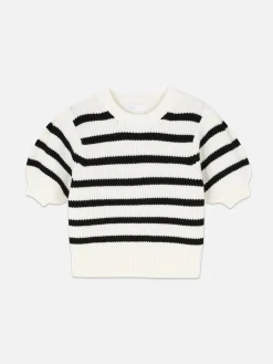 Femme Primark Pulls Et Gilets|Pull à Rayures Et Manches Bouffantes