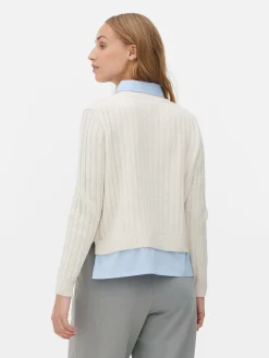 Femme Primark Pulls Et Gilets|Pull Chemise Deux-en-un