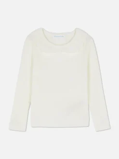 Enfant Primark Pulls Et Gilets|Pull Côtelé Avec Col à Volants