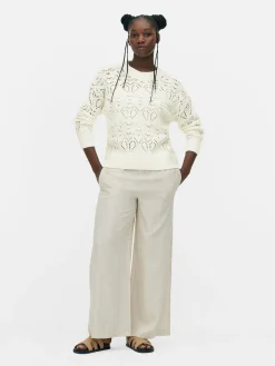 Femme Primark Pulls Et Gilets|Pull En Maille Ajourée à Col Ras-du-cou