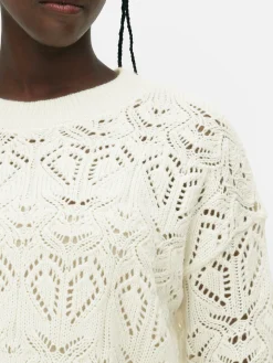 Femme Primark Pulls Et Gilets|Pull En Maille Ajourée à Col Ras-du-cou