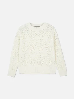 Femme Primark Pulls Et Gilets|Pull En Maille Ajourée à Col Ras-du-cou