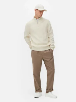 Homme Primark Pulls Et Gilets|Pull En Maille Côtelée à Col Zippé