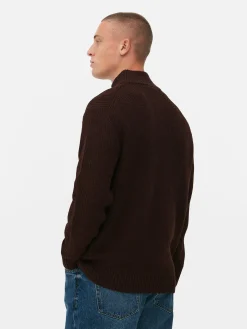 Homme Primark Pulls Et Gilets|Pull En Maille Côtelée à Col Zippé