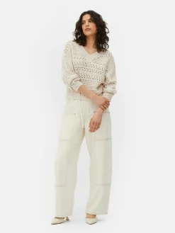 Femme Primark Pulls Et Gilets|Pull En Maille Pointelle à Col En V