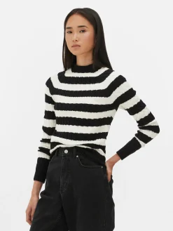 Femme Primark Pulls Et Gilets|Pull En Maille Torsadée à Col Montant