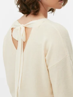 Femme Primark Pulls Et Gilets|Pull Tricoté Avec Nœud Dans Le Dos