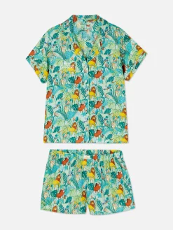 Femme Primark Ensembles Pyjamas|Pyjama à Manches Courtes Tissé Disney Le Roi Lion