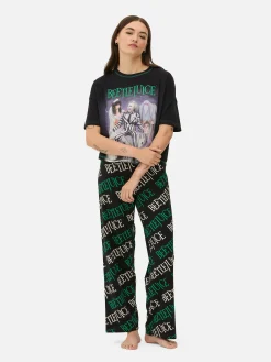 Femme Primark Beetlejuice|Tout Halloween|Pyjama Avec Logo Beetlejuice