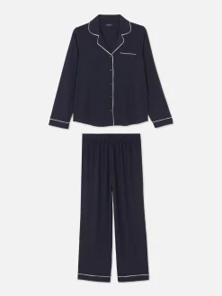 Femme Primark Ensembles Pyjamas|Pyjama Boyfriend En Jersey à Manches Longues