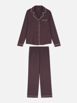 Femme Primark Ensembles Pyjamas|Pyjama Boyfriend En Jersey à Manches Longues