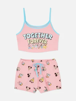 Femme Primark Ensembles Pyjamas|Pyjama Caraco Court Disney Mickey Mouse Et Ses Amis