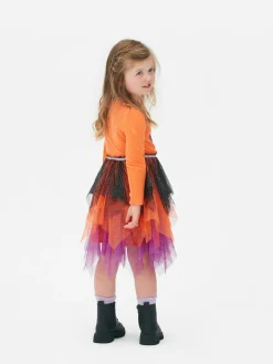 Enfant Primark Tout Halloween|Déguisements Halloween Pour Enfants|Robe D'Halloween Citrouille à Sequins