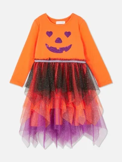 Enfant Primark Tout Halloween|Déguisements Halloween Pour Enfants|Robe D'Halloween Citrouille à Sequins