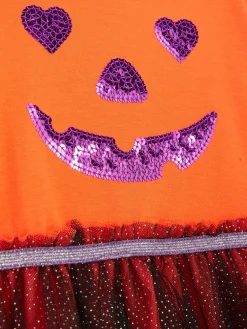 Enfant Primark Tout Halloween|Déguisements Halloween Pour Enfants|Robe D'Halloween Citrouille à Sequins