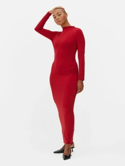 Femme Primark Vêtements Gothiques|Tout Halloween|Robe Longue En Jersey Beetlejuice X Colleen Atwood