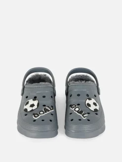 Enfant Primark Chaussons|Sabots Doublés De Fausse Fourrure à Motif Football