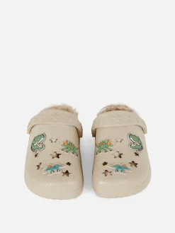 Enfant Primark Chaussons|Sabots Doublés En Fausse Fourrure à Motif Dinosaure
