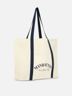 Femme Primark Sacs Et Porte-Monnaie|Sac Fourre-tout Oversize En Toile Manhattan