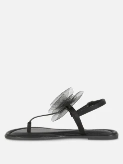 Femme Primark Sandales|Sandales à Nœud En Maille, Pointure Large