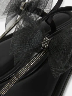 Femme Primark Sandales|Sandales à Nœud En Maille, Pointure Large