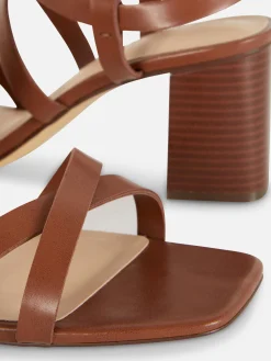 Femme Primark Chaussures À Talons|Sandales à Talon Carré Et Lanière Croisée