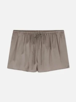 Femme Primark Bas De Pyjama|Short De Pyjama En Satin à Nœud Sur Le Devant