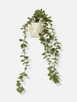 Primark Plantes Et Fleurs Artificielles|Succulente Artificielle Suspendue Dans Pot Géométrique