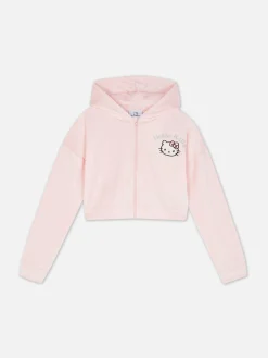 Femme Primark Hauts De Pyjama|Sweat à Capuche Zippé En Velours à Coordonner Hello Kitty