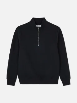 Homme Primark Sweats À Capuche Et Sweat-Shirts|Sweat-shirt Texturé à Col Zippé Et Motif Géométrique