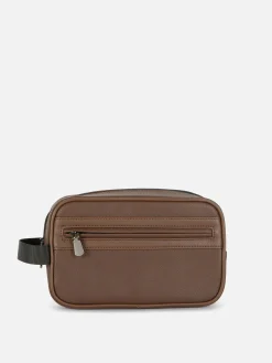 Homme Primark Sacs Et Portefeuilles|Trousse De Toilette En Simili Cuir