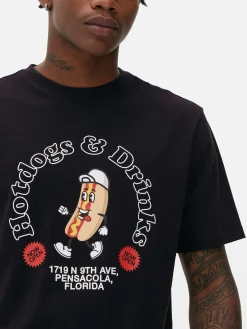 Homme Primark Hauts Et T-Shirts|T-shirt à Imprimé Hot-dog