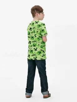 Enfant Primark Hauts Et T-Shirts|T-shirt à Imprimé Minecraft Creeper