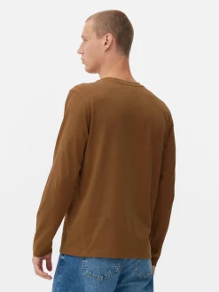 Homme Primark Hauts Et T-Shirts|T-shirt à Manches Longues En Coton