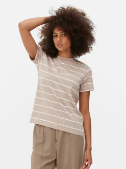 Femme Primark Hauts Et T-Shirts|T-shirt à Rayures Et à Col Ras-du-cou