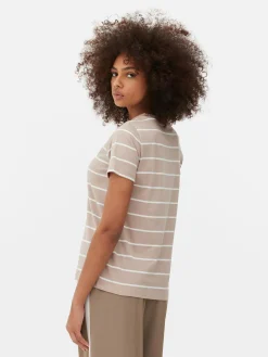 Femme Primark Hauts Et T-Shirts|T-shirt à Rayures Et à Col Ras-du-cou