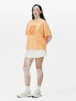 Femme Primark Hauts Et T-Shirts|T-shirt Coupe Droite à Motif Graphique