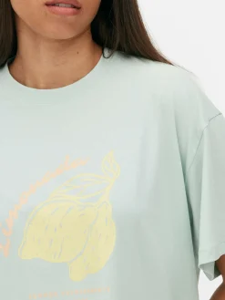 Femme Primark Hauts Et T-Shirts|T-shirt Coupe Droite à Motif Graphique