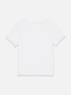 Enfant Primark Hauts Et T-Shirts|T-shirt Côtelé à Finition Festonnée à Coordonner