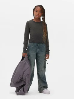 Enfant Primark Hauts Et T-Shirts|T-shirt Délavé à L'acide à Manches Longues